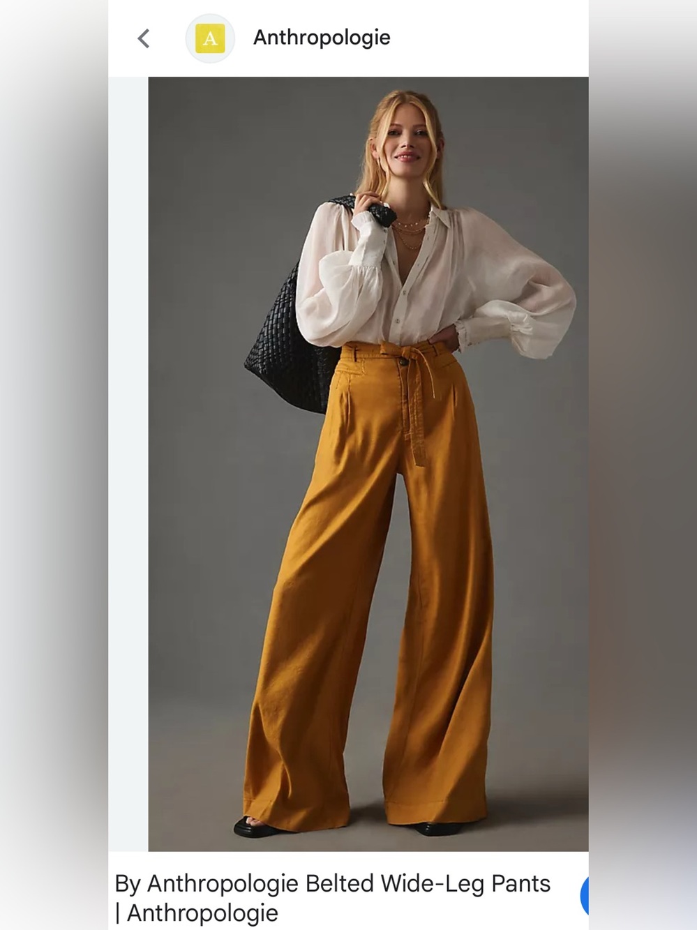ANTHROPOLOGIE Sz 12 Rust Orange Belted Wide Leg Pleated Pants